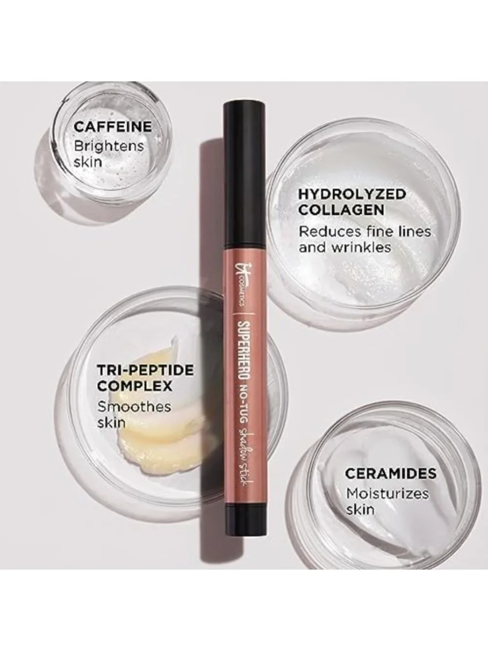Waterproof No-Tug Eyeshadow Stick - Long-Lasting Eye Shadow Base, Easy